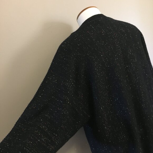 Vintage 80s Angora Wool Punky Stars + Sparkles Knit Sweater - Picture 7 of 16